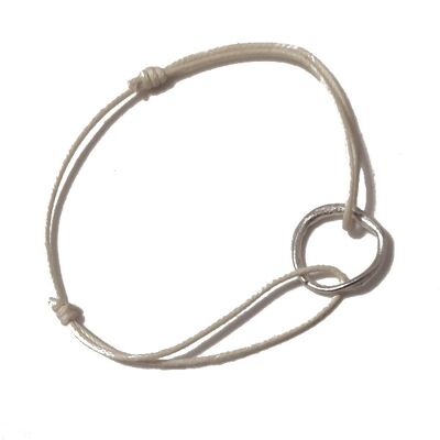 Bracelet cercle de vie avec ficelle en coton naturel