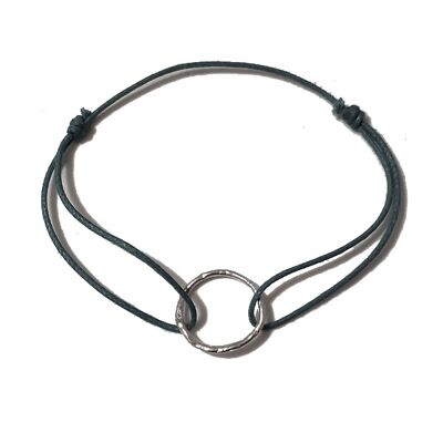 Bracciale cerchio della vita con filo di cotone turchese