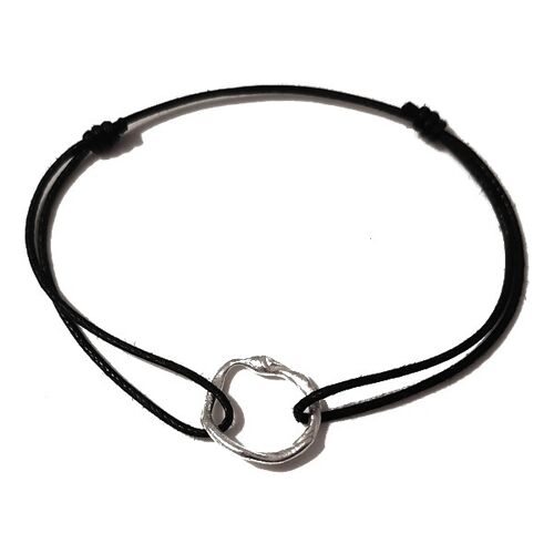 Bracelet circle of life with black cotton string