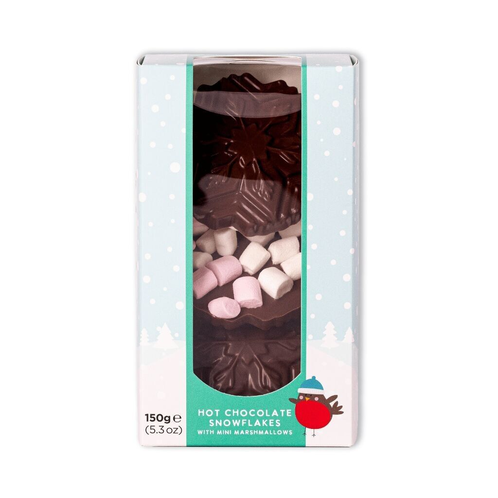 Confezione da 3 fiocchi di neve di cioccolata calda