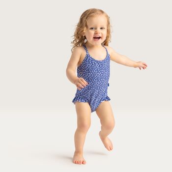 SE UV Maillot de bain fille imprimé panthère bleue 3