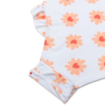 SE UV Maillot de Bain Manches Longues Coeurs de Fleurs 3