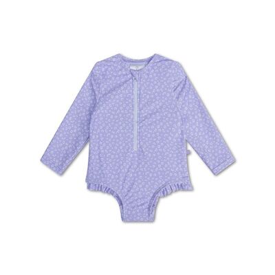 Maillot de bain SE UV manches longues Imprimé Panthère Lilas