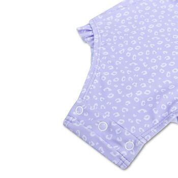 Maillot de bain SE UV manches longues Imprimé Panthère Lilas 3