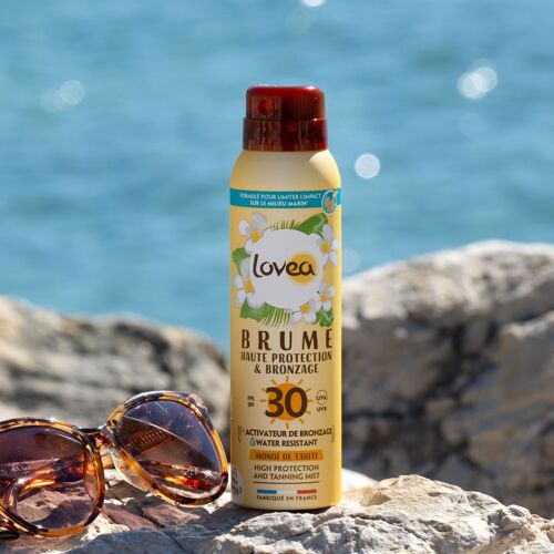 Brume Solaire FPS 30 - Haute Protection Solaire & Bronzage - Visage & Corps - Monoï De Tahiti - Protection UVA/UVB - Résistant À L'Eau - Vegan - 150 ml