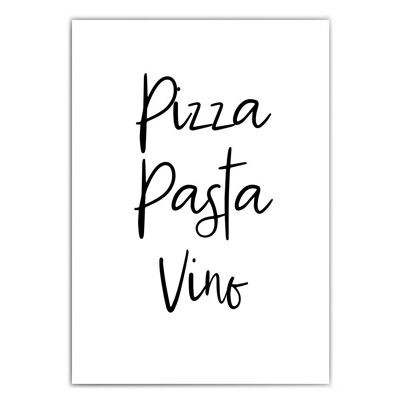 Pizza, pasta, vino picture for the kitchen