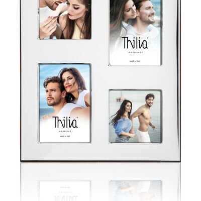 4 Silver Photo Frame "Crystal" Line