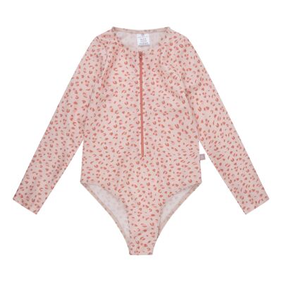 SE UV Costume da bagno bambina manica lunga stampa Old Pink Panther