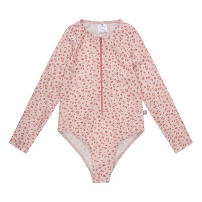 SE UV-Badeanzug für Mädchen, langärmelig, mit Old Pink Panther-Aufdruck
