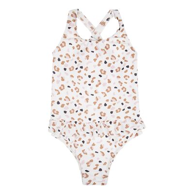 SE UV Swimsuit Girl Khaki Leopard Print