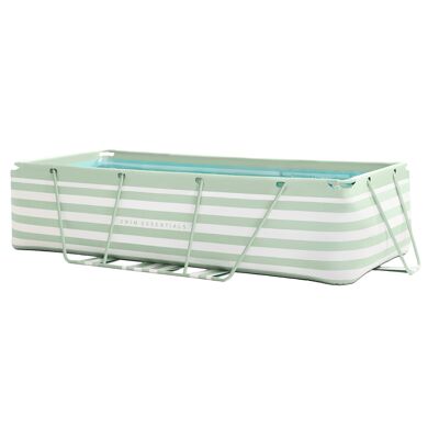 SE Frame swimming pool 400x200x100 cm Green White striped