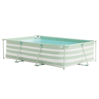 Piscina SE Frame 300x200x75 cm Verde Blanco rayado