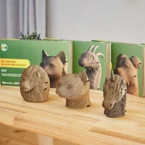 3D sculpture puzzle en carton