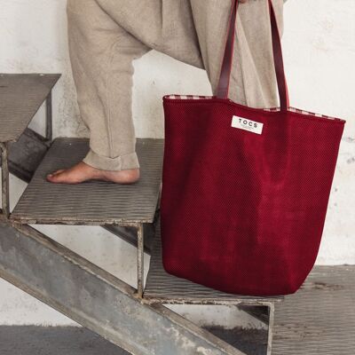 Burgundy Large Totebag