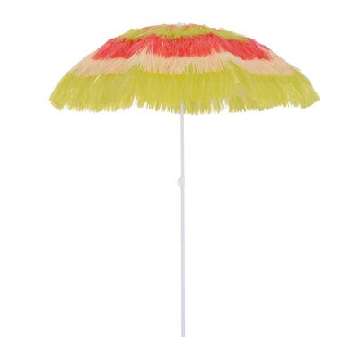 Morres Wonen Parasol Hawaiiaanse Paraplu Strandparaplu Feestparaplu Tuinparaplu in verschillende kleuren, 4 modellen (Hawaii Paraplu/Ø160cm/Kleurrijk)
