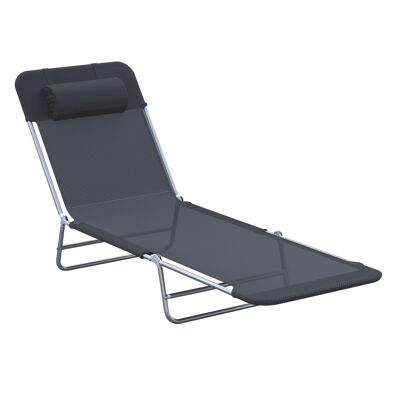 Morres Wonen ligstoel, tuinligstoel, relaxligstoel, badligstoel, tweepootsligstoel, 4 kleuren (zwart)