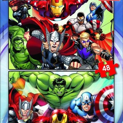 2x48 Teile Puzzle Avengers
