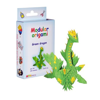 Bausatz zum Zusammenbau von modularem Origami Green Dragon