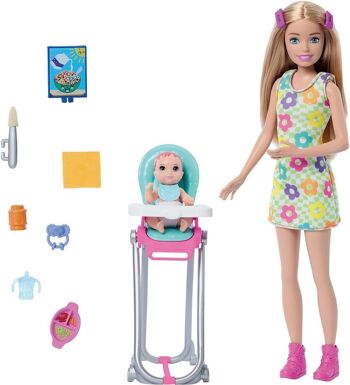 Barbie Coffret Baby-Sitter Et Repas du Bébé 3