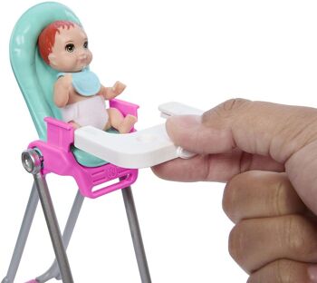 Barbie Coffret Baby-Sitter Et Repas du Bébé 5