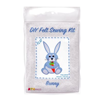 Kit da cucito in feltro fai da te Blue Bunny Flat