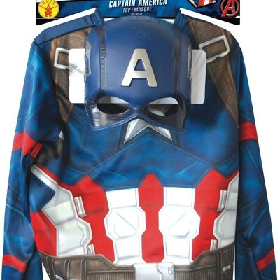 Set Plastron Captain America - Taille Unique