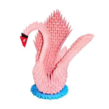 Kit d'Assemblage Modulaire Origami Pink Swan 4