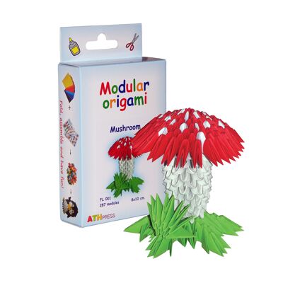 Kit para ensamblar un hongo de origami modular
