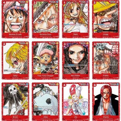 Booklet und 12 One Piece-Karten – Englische Version