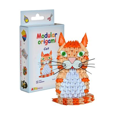 Kit d'Assemblage Modulaire Origami Chat
