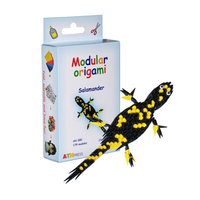 Bausatz zum Zusammenbau des modularen Origami Salamanders