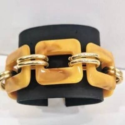 Bracelet avec résines jaunes