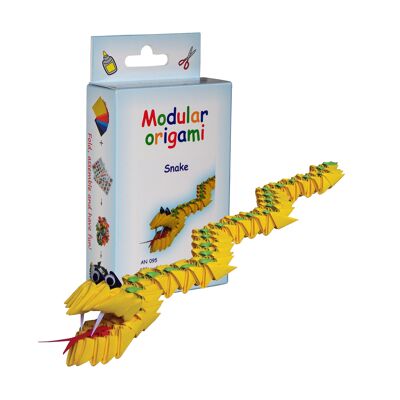 Kit para montar una serpiente de origami modular