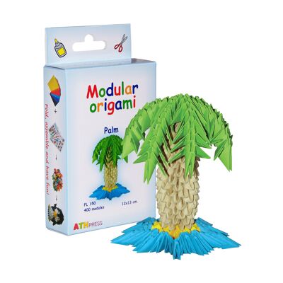Bausatz zum Zusammenbau der modularen Origami-Palme