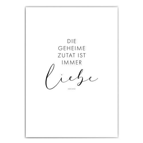 Geheime Zutat - Küchen Poster