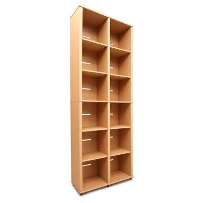 Bookcase DOUBLE with shelves - natural
Set 10 pieces.