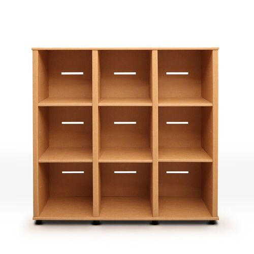 Bookcase NEW WORLD - Natur Set 10 pcs.