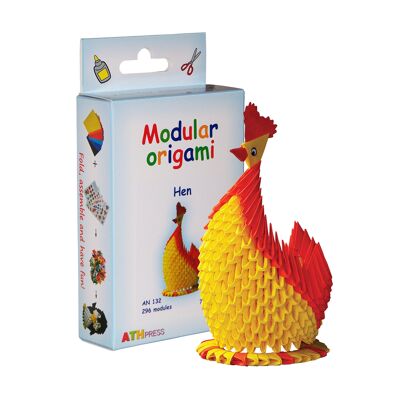 Kit d'assemblage de poule en origami modulaire