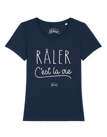 TSHIRT NAVY FEMME RALER C'EST LA VIE