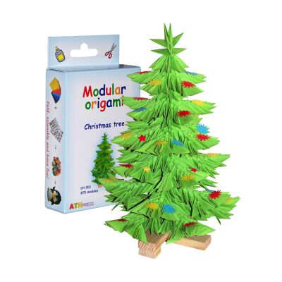 Bausatz zum Zusammenbau des modularen Origami-Weihnachtsbaums