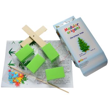 Kit d'assemblage de sapin de Noël modulaire en origami 2
