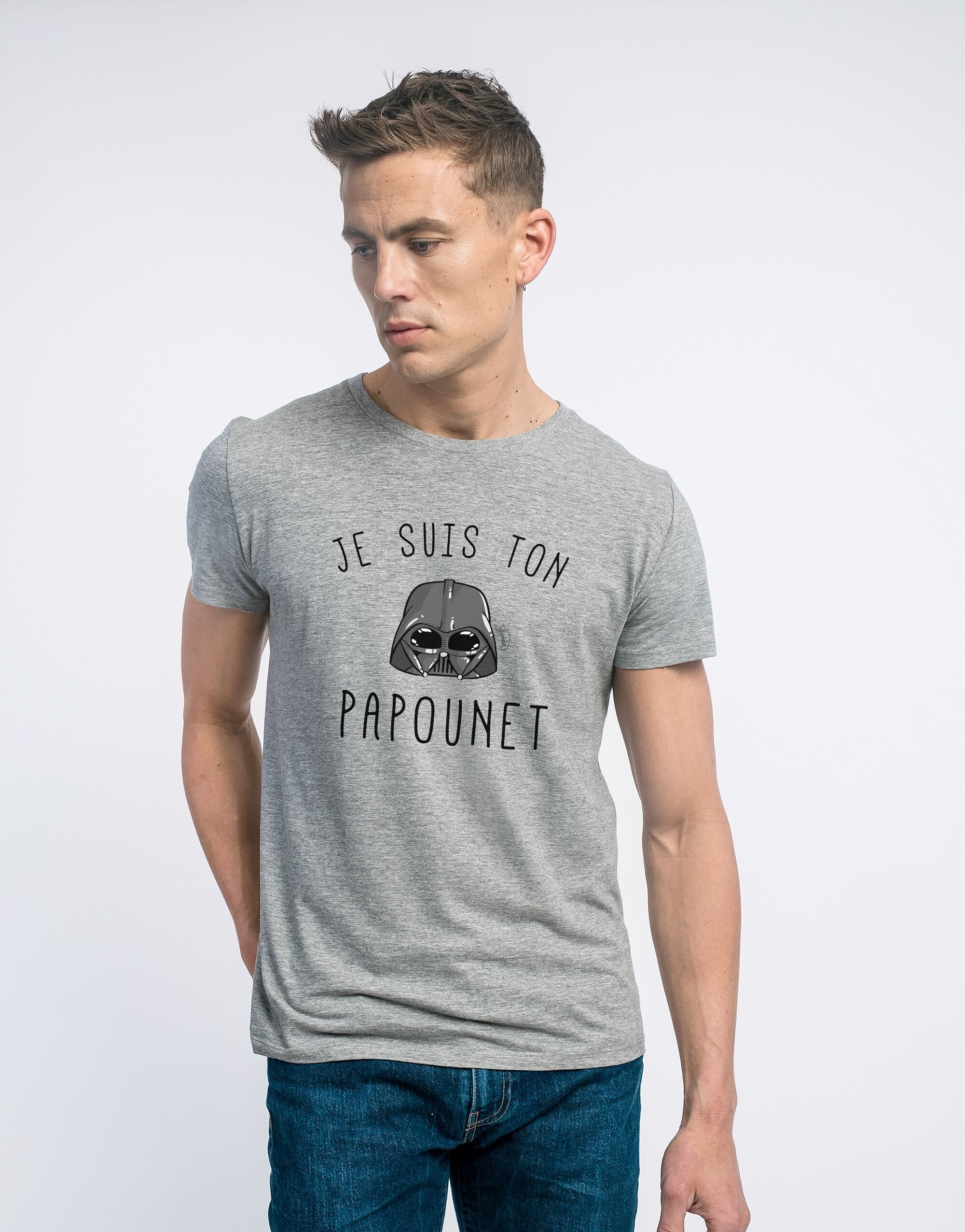 CHINESISCHER GRAUES T-SHIRT FÜR HERREN „ICH BIN DEIN DADDY“.