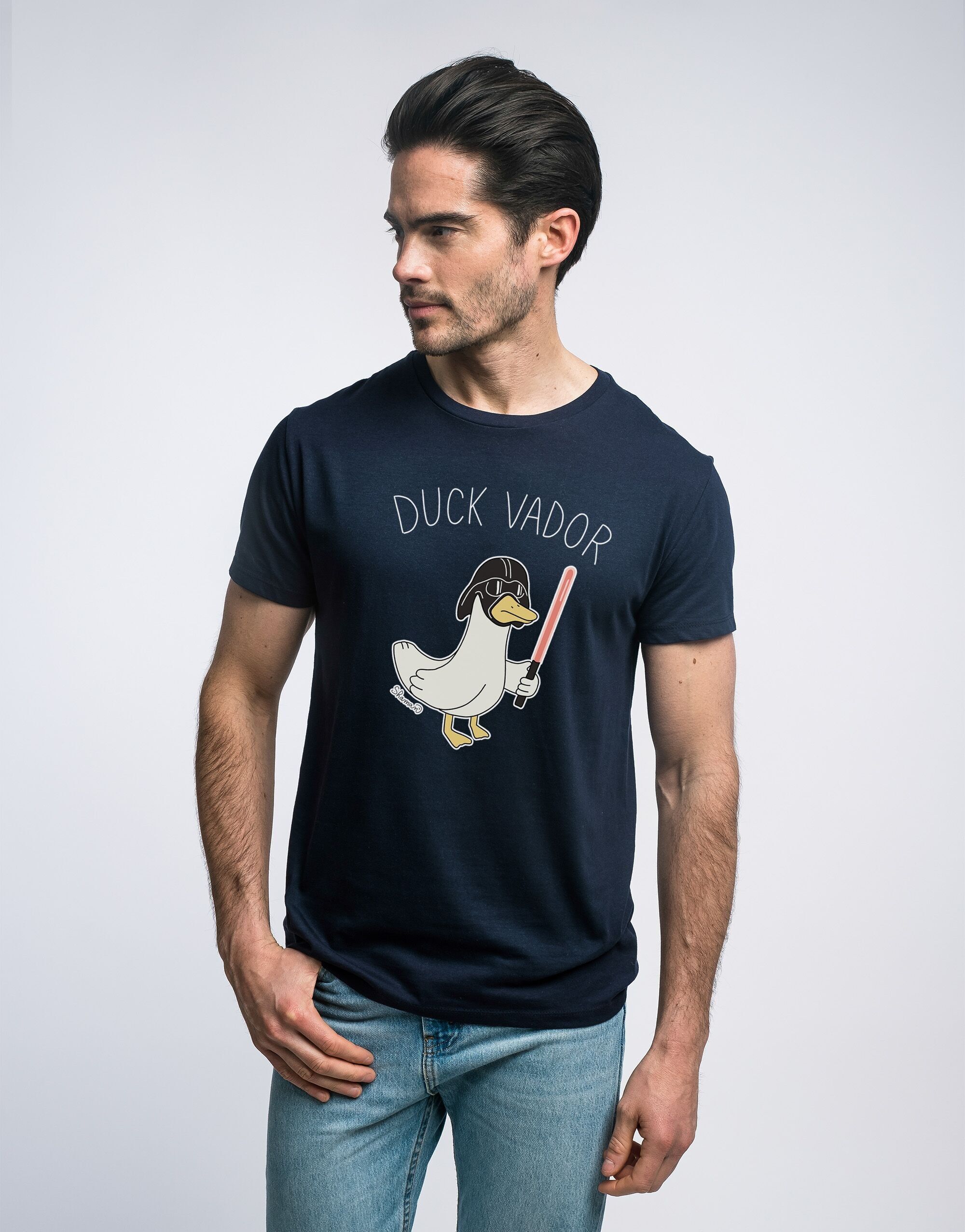 DUCK VADER HERREN-T-Shirt in Marineblau