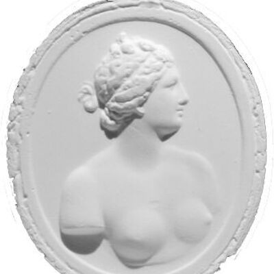 Plaster cameo to hang on our scented candles | Toile de Jouy | antiquity