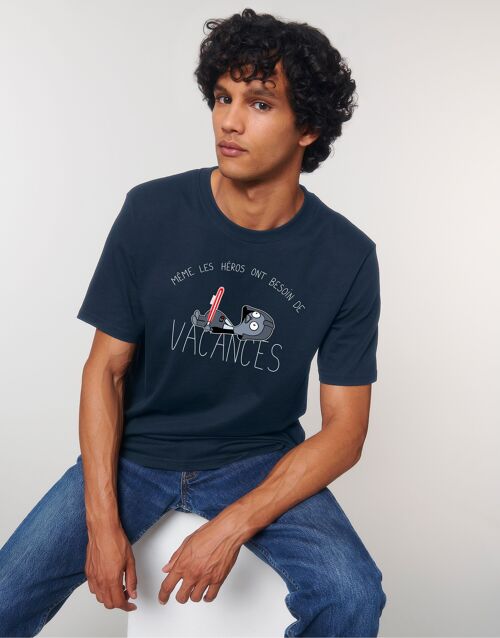 TSHIRT NAVY HOMME HEROS VACANCES DARK VADOR