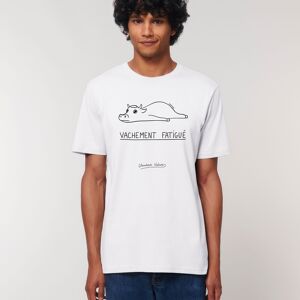 TSHIRT BLANC HOMME VACHEMENT FATIGUE