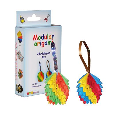 Kit de décoration de sapin de Noël pour assembler un jouet de Noël en origami modulaire 1 + 1