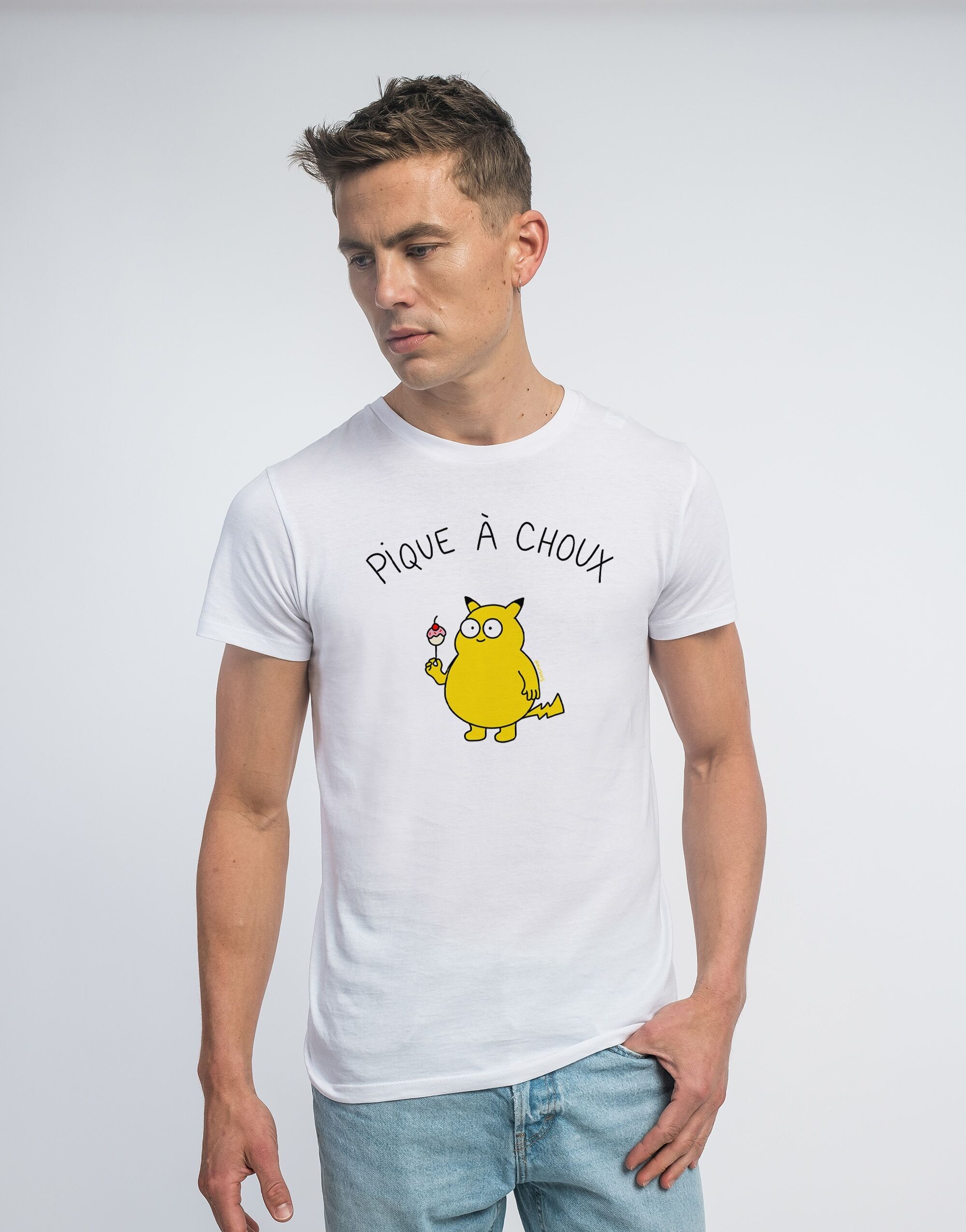 MAGLIA BIANCA DA UOMO PIQUE À CHOUX