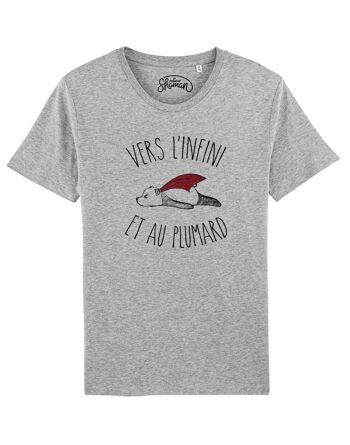 TSHIRT GRIS CHINE HOMME VERS L'INFINI ET AU PLUMARD