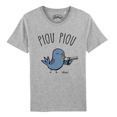 TSHIRT GRIS CHINE HOMME PIOU PIOU